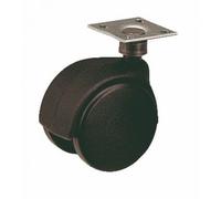 Roulette de meuble Twiny avec chape en plastique noir-35x35mm-sans frein GUITEL