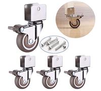 Roulette de Meubles 1 "25 Mm Pivotantes Roulettes,Petites Roulettes,Roulettes de Remplacement Pour Lit de Bébé Avec Roulement,Roues Muettes Mobiles,Roues Pivotantes Tpe,Capacité de Charge 50