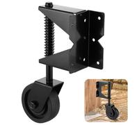 Roulette de portail avec mécanisme à ressort, roue rotative à 360 degrés, support universel pour portails en bois et métal