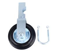 Roulette de portail de 6 pouces, roue de portail robuste de 500 lb pour clôture en maillon de chaîne, roulette de portail battant en caoutchouc plein avec boulon en U pour tube