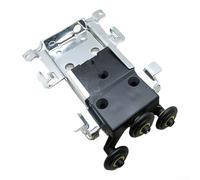 Roulette de porte coulissante, ensemble de roues supérieures et inférieures multi-usages, pour portes d'armoires montées sur le côté des roues supérieures et inférieures (rond supérieur)