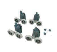 Roulette de Porte de Douche Lot de 4 ou 8 roulettes porte douche doubles en alliage zinc, diamètre roulement: 19mm, 20mm, 23mm, 25mm, 27mm(4pcs lower,23.0mm)