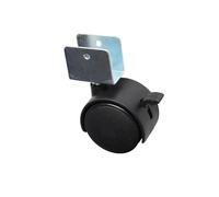Roulette de rechange en plastique 50 mm avec frein d'angle, pivotante, for bureau, canapé, chaise, lit, chariot, for meubles
