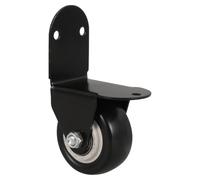 Roulette de Rechange pour Chaise de Bureau, PU Noir, Roulage Silencieux | Design à Galet Unique, Protège les Sols, Remplacement Facile, pour Tables et Chariot de Service