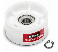 Roulette de serrage Ø 45 mm avec code original 00632045 632045 pour Bosch pour Siemens pour Balay pour Constructa pour Gaggenau pour Koenic pour Neff pour Novamatic pour Pitsos pour sèche-linge