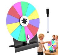 Roulette de spining pour prix : Roulette de table de 30,5 cm | Construction acrylique durable avec 12 fentes, mécanisme doux et marqueur effaçable à sec, joint