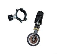 Roulette de tige de selle de vélo pliante, 28-32 mm, roue de rotation auxiliaire, design à roulement lisse, facile à installer, retrait facile, poussée sur sol plat (roue et support)