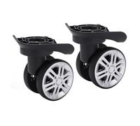 Roulette de Valise, 1 Paire de Roues Pivotantes pour Bagages, roulettes Pivotantes pour Valise Repalcement A19 Roues à Double Rangée Muettes Roue Valise L16