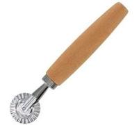 Fackelmann 40918 Roulette à pâtisserie, roulette inox pour raviolis, Bois, Acier inoxydable, 15,5 cm