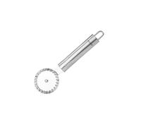 Fackelmann 40449 Roulette à pâtisserie, roue à pâte, roue à découper, Acier inoxydable, 18 cm, diamètre 5,7 cm, Gris