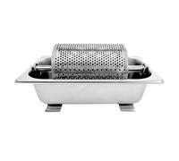 Roulette d'épandage de beurre, roue de beurre en acier inoxydable avec rouleau et brosse amovibles, distributeur de beurre fondu, pour grillades et barbecues, peut contenir 3 bâtons de beurre pour la