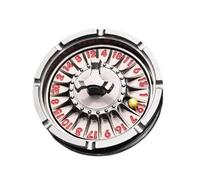 Roulette Dice Jeu Rotatif Mécanique Métal Table Jeu Accessoire Unique Compact Portable avec Coffret Cadeau Adapté pour Événement Bureau Déplacement in, Noir