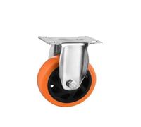 Roulette directionnelle à motif creux de 5 pouces, orange moyen, double roulement, roue linéaire silencieuse, moulage par injection fixe, 1 pièce