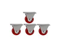 Roulette directionnelle en PU, 4 pièces/lot, 1 pouce, rouleau en polyuréthane marron clair, roue de meuble silencieuse et résistante à l'usure