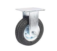 Roulette directionnelle gonflable robuste de 15 cm (6 pouces) en caoutchouc résistant à l'usure for chariot bagages (1 pièce)(6-inch-A-fixed)