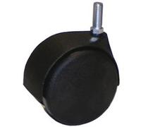 Roulette double galet noire 40mm tige M8 - AVL - 595020 Noir G