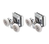 Roulette Douche 2 Pcs/4PCS Shower Door Rollers 23mm Twin Zinc Alloy Shower Door Wheels Top Roulette Porte Coulissante Douche (Color : Top 2pcs, Size : 23mm)