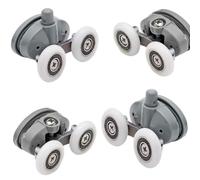 Roulette Douche Lot de 4 roulettes de porte de douche for salle de bain double, 19/23/25/27 mm de diamètre, poulie de porte de cabine de douche, accessoires de quincaillerie Roulette Porte Coulissante