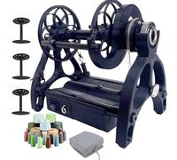Roulette électrique pour poils d'animaux de compagnie, machine à filer de fil de 120 g avec interrupteur à pied, 3 bobines, carte de tambour 12 V, interrupteur avant/arrière, vitesse réglable