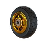 Roulette en caoutchouc de type lourd plaqué or/Humvee/TPR, roue silencieuse, chariot universel, remorque industrielle simple, 4 pouces, 1 pièce(Gold-Plated)
