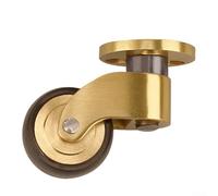 Roulette en laiton - Rotation à 360 degrés - Roulettes silencieuses pour meubles de canapés, tables - Support robuste avec vis - Doré et noir - T4925 T4926 T4927 (T4925)