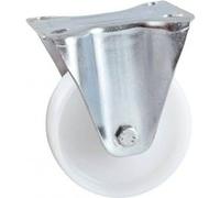 Roulette fixe à platine AVL - Roue nylon blanc Ø 100 - Charge 150 kg - 590822O Noir G