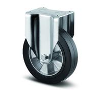 Roulette fixe caoutchouc - à platine - charge lourde - ø 200 mm - Zeta TENTE