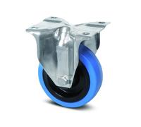 Roulette fixe - caoutchouc élastique bleu - alimentaire - ø 100mm - Alpha TENTE