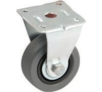 Roulette fixe caoutchouc grise diamètre 50mm - AVL - 518859AS Noir G