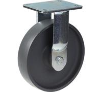 roulette fixe de 200 mm avec roue en fonte grise
