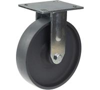 roulette fixe de 200 mm avec roue en fonte grise