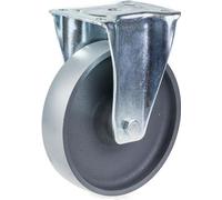 roulette fixe de 200 mm avec roue en fonte grise
