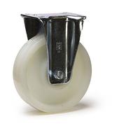 Roulette fixe diamètre 100 mm roue polyamide 6 blanc renforcée - 350 Kg