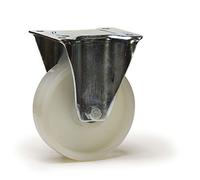 Roulette fixe diamètre 125 mm roue polyamide blanc - 200 Kg