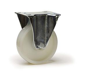 Roulette fixe diamètre 80 mm roue polyamide blanc - 150 Kg