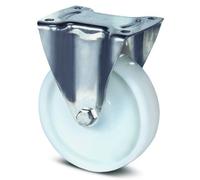 Roulette fixe inox - roue polyamide - à platine - ø 80 mm - Alpha TENTE