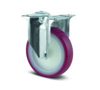 Roulette fixe polyuréthane rouge - charge standard - ø 80 mm - Alpha TENTE