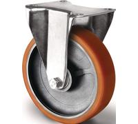 Roulette fixe pour charges lourdes Roue Ø 160 mm Capacité de charge 800 kg Roulette fixe en fonte de polyuréthane 135 mm 110 mm