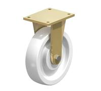 Roulette fixe robuste BH-SPO 250K, capacité de charge de 900 kg, montage sur plaque industrielle