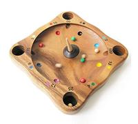 ROULETTE FOLLE - jeu éducatif avec toupie à partir de 5 ans en bois massif. Aux normes CE, marque française le Délirant®. Idéal pour le calcul mental. La Giroulette, la roulette tyrolienne, le Virolon