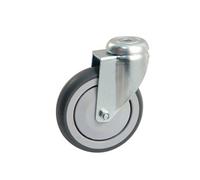 Roulette grise platine ronde 100mm pivotante - - 550882O
