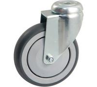 Roulette pivotante à platine ronde AVL - Roue caoutchouc Ø 125 - Charge 100 kg - 550883O