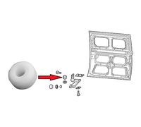 Roulette horizontale sur bras inférieur coulissant pour Combi 77 ->79