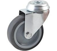 Roulette œil trou pivotant diamètre 50mm en caoutchouc gris - AVL - 550850H Noir G