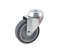 Roulette œil trou pivotant diamètre 50mm en caoutchouc gris - AVL - 552850L