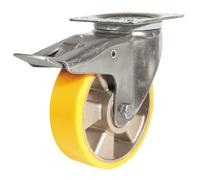 Roulette industrielle Fortainer, fortes charges, roue althane, pivotante + frein GUITEL