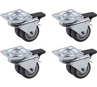 Metafranc Roulette jumelée WU0804660 – Diamètre 50 mm – Charge max. 70 kg – 4 pièces
