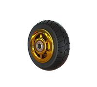 Roulette moyenne en caoutchouc plaquée or/Humvee/TPR, 5 pouces, roue silencieuse, chariot universel, remorque industrielle simple, 1 pièce(TPR)