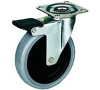 Roulette NOVA platine pivotante à frein polypropylène gris 50mm - PRODIF SOMEC - 24017