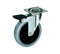 Roulette NOVA platine pivotante à frein polypropylène gris 50mm - PRODIF SOMEC - 24017